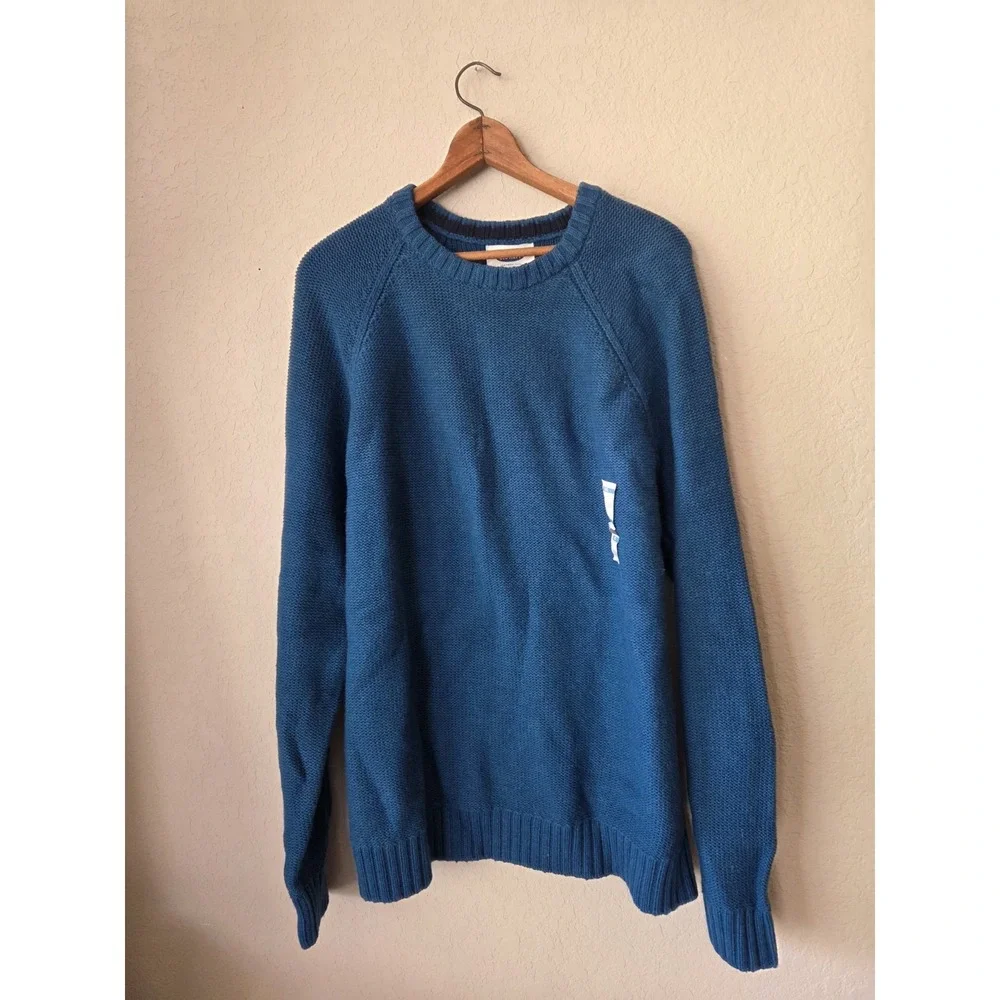 Old Navy Teal Men Size XXL Knit Long Sleeve‎ Preppy Pullover Sweater NEW